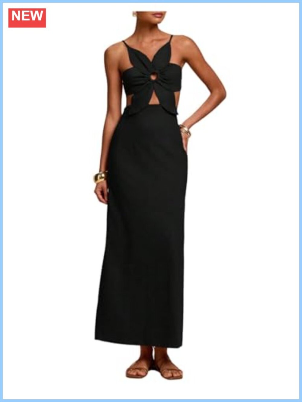 Petal Backless Maxi Dress Cut Out Cocktail Night Out